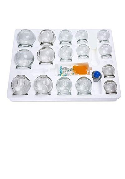 Acupressure Vacuum Fire Glass Cupping Therapy Kit – Traditional Chinese Cupping for Pain Relief & Muscle Relaxation