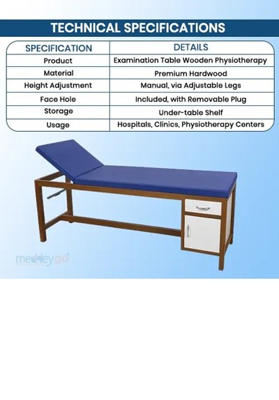 Examination Table for Clinic Wooden Physiotherapy Table - Image 2