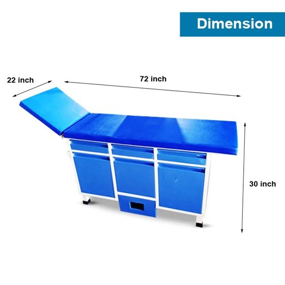 Examination Couch Drawer Cabinet with Footstep - Image 2